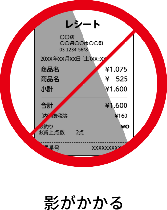 影がかかる