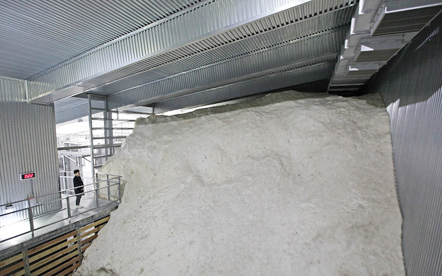 Inside the Yuki Muro Snow Storehouse.